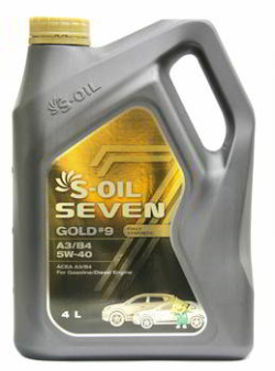 S-OIL SEVEN 7 GOLD #9  A3/B4 5W-40 4L