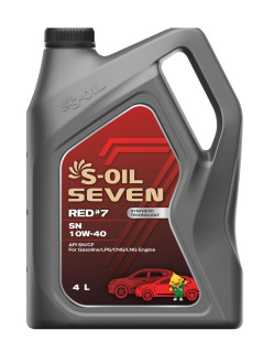 S-OIL SEVEN 7 RED #7 SN 10W-40 4L
