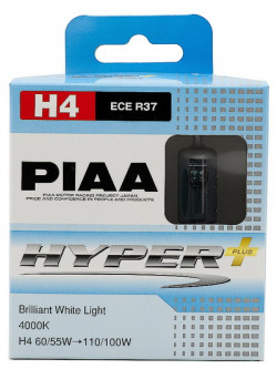 PIAA Лампа галогенная HYPER PLUS (4000K) H4