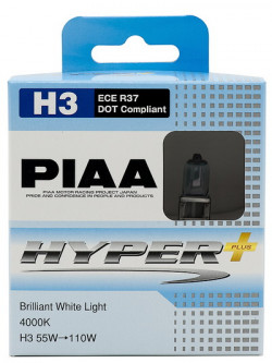 PIAA Лампа галогенная HYPER PLUS (4000K) H3