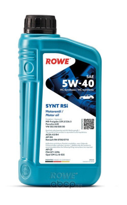 Масло моторное hc-синтетическое "Hightec Synt RS i 5W-40", 1л
